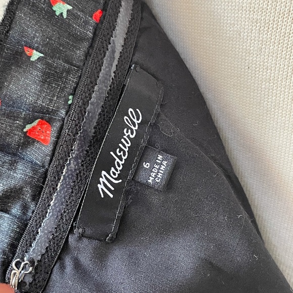 Madewell Pintuck Cami Dress in Fresh Strawberries Fruit Print - Picture 7 of 11